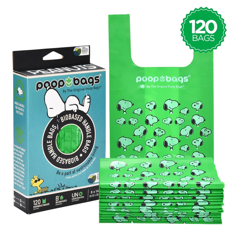 Original Poop Bags Snoopy with Handles 120