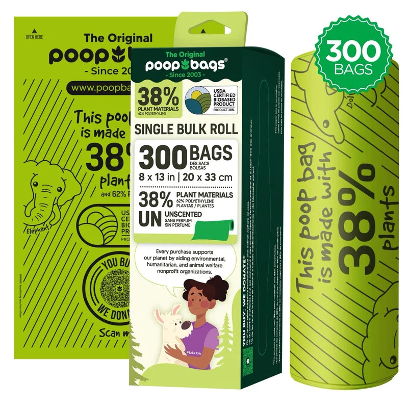 The Original Poop Bags 300 Single Bulk Roll
