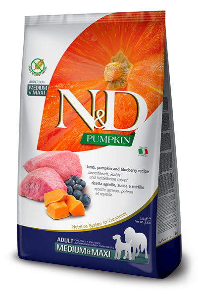 Farmina N&D Lamb, Pumpkin, & Blueberry Med/Maxi Adult