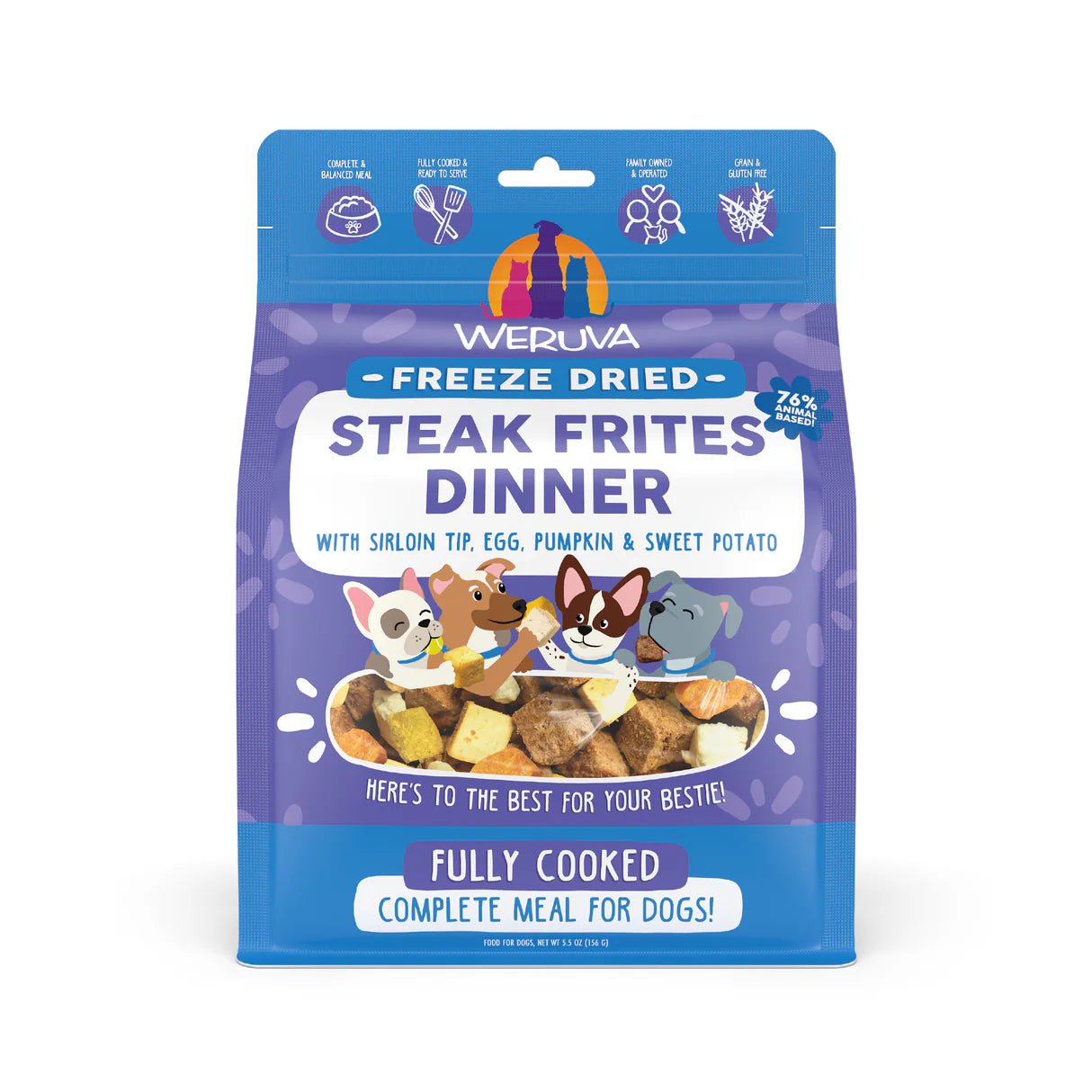 Weruva Steak Frites Dinner Freeze Dried