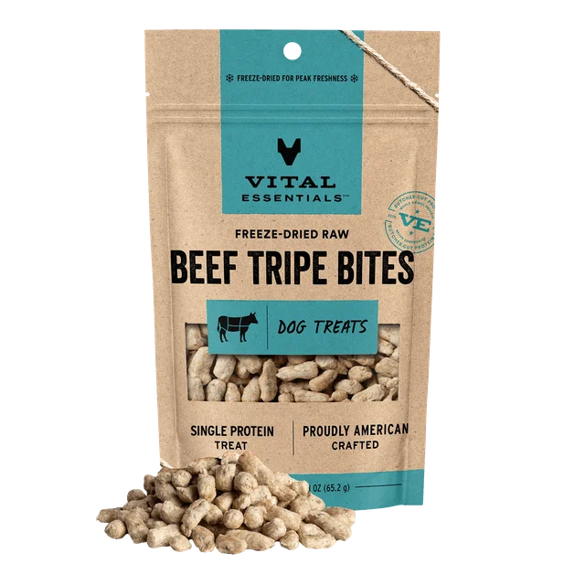Vital Essentials Freeze Dried Beef Tripe Bites