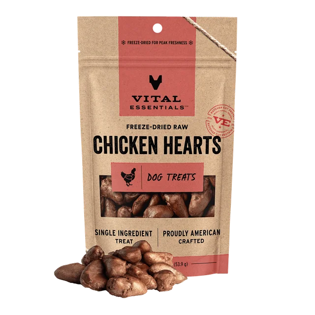 Vital Essentials Freeze Dried Chicken Hearts
