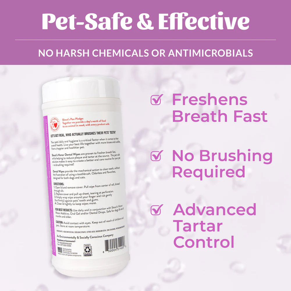 Skouts Honor Fresher Breath Dental Wipes