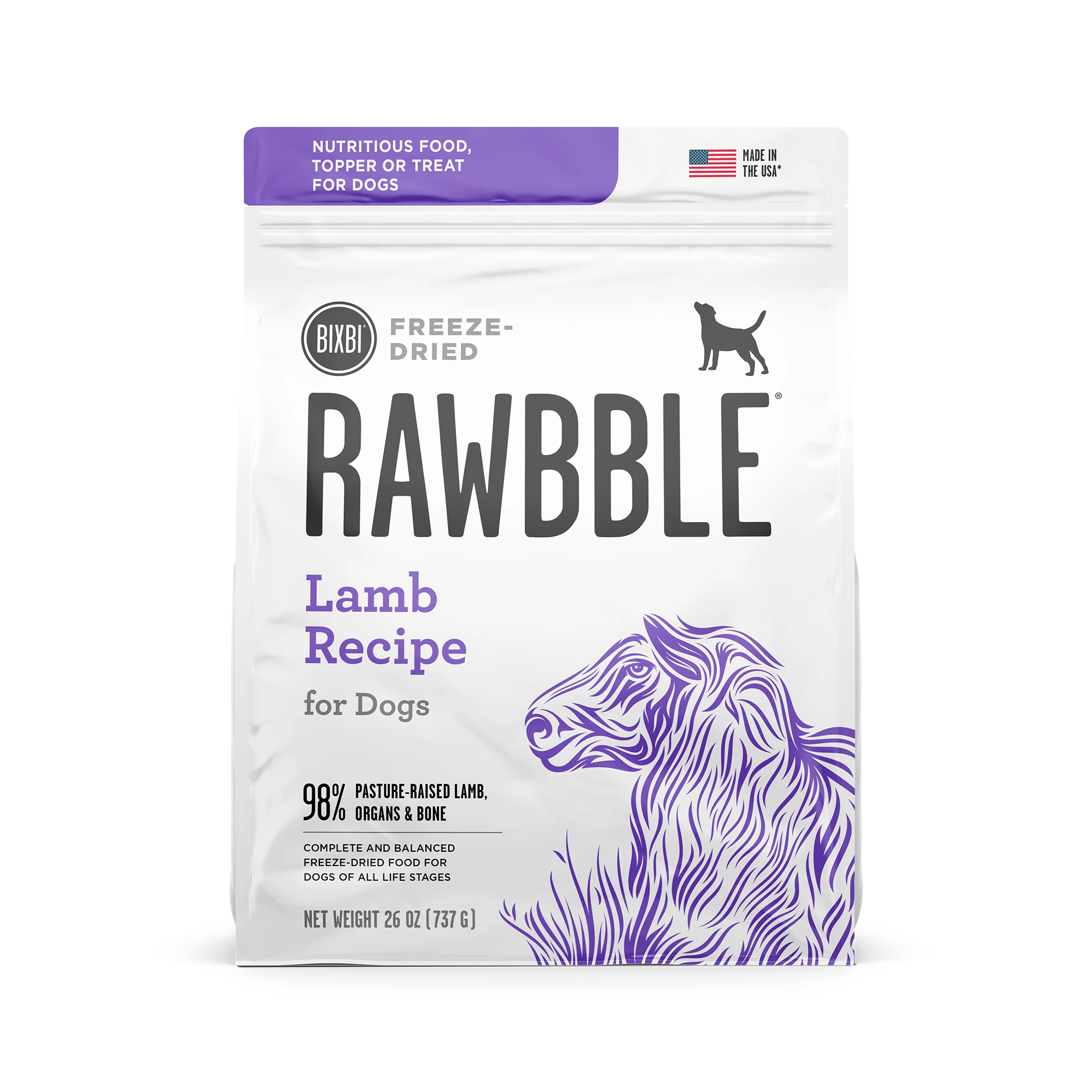 Bixbi Rawbble Lamb Freeze Dreid Dog Food