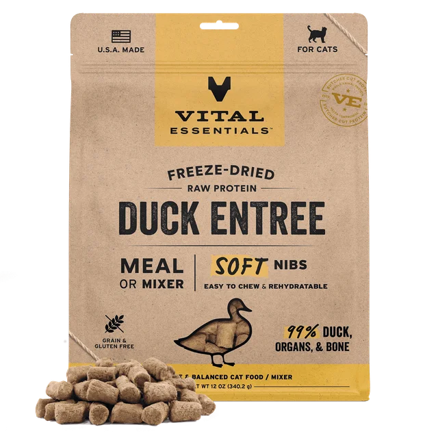 Vital Essential Duck Entree Mini Nibs 12oz Cat