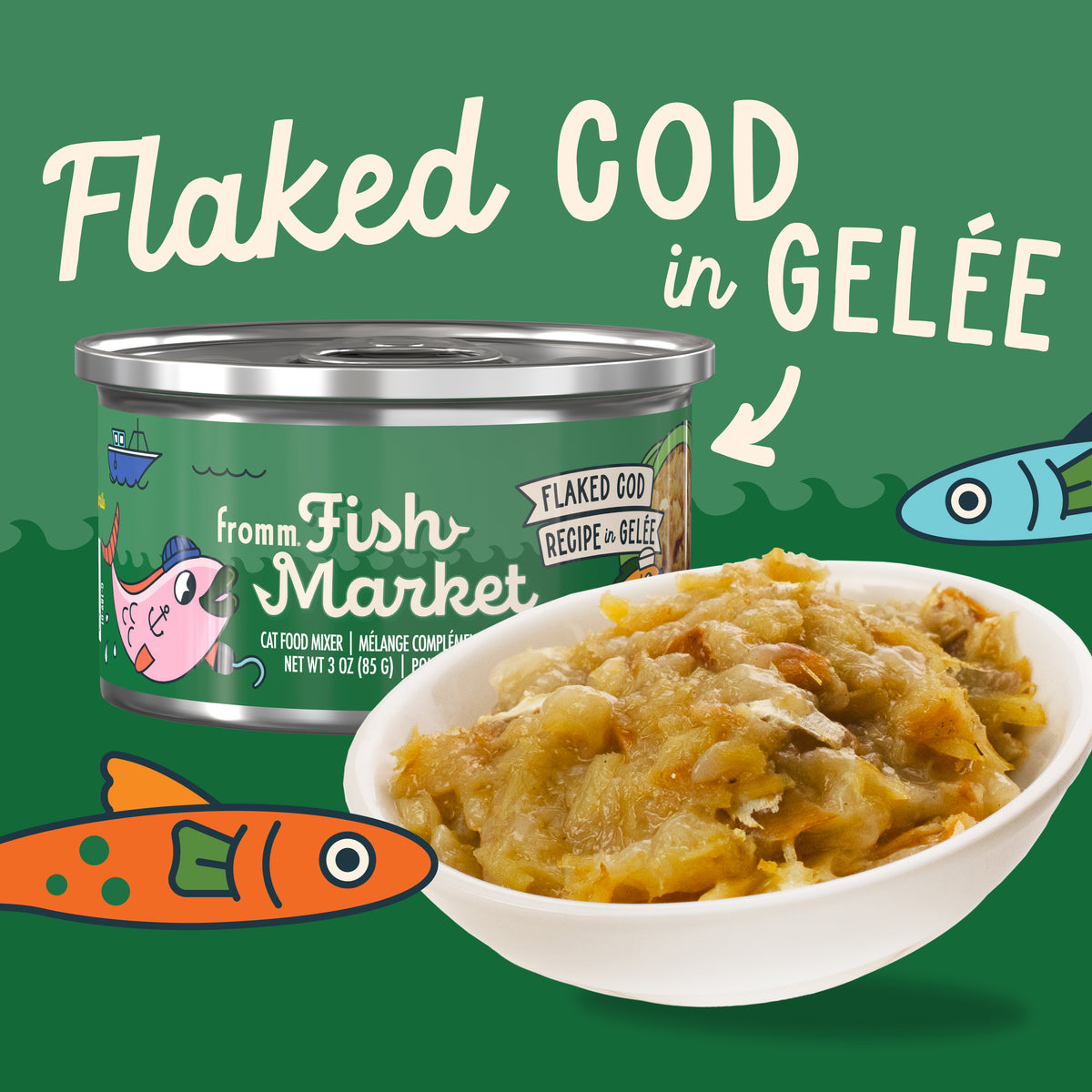 Weruva Fish Market Flaked Cod in Gelee
