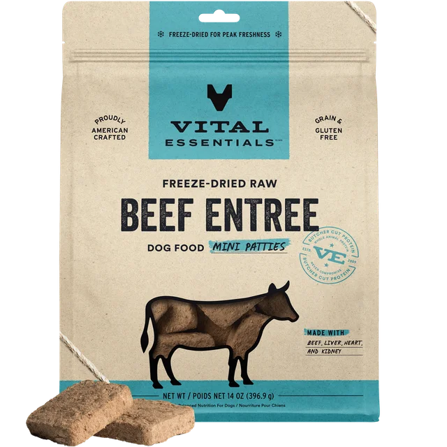 Vital Essentials Beef Entree Freeze Dried Mini Patties