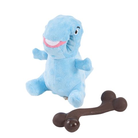 Territory Blue Dino 2 in 1 Bone Dog Toy
