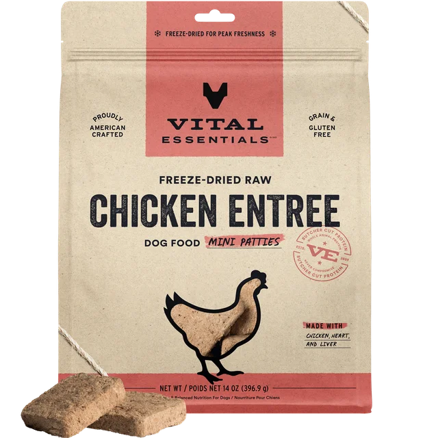 Vital Essentials Chicken Entree Freeze Dried Mini Patties